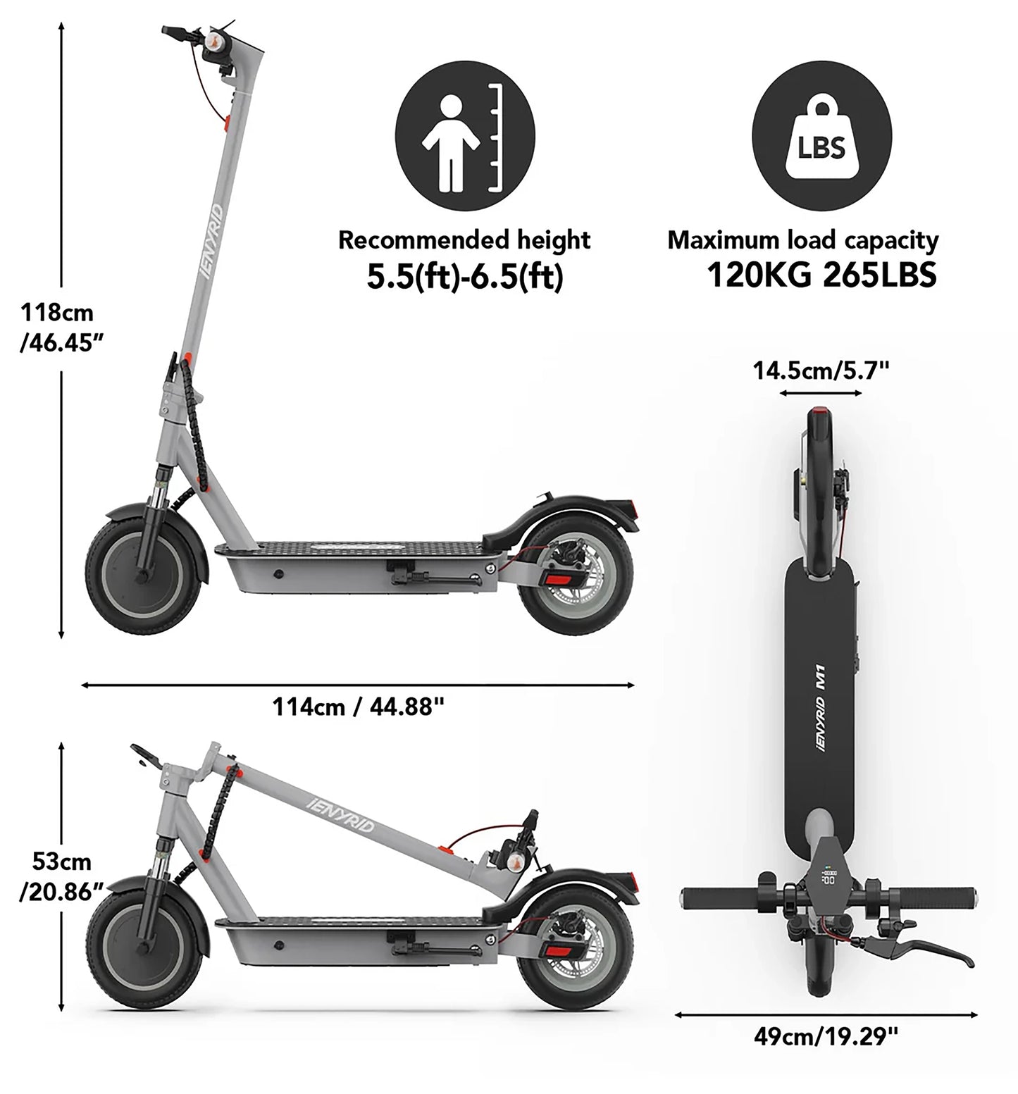 iENYRID M1 Lightweight Electric Scooter