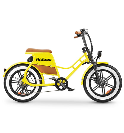 Hidoes C8 Electric Bike – 250W Motor | 48V 17Ah Battery | 15.5 MPH Max Speed | 34 Miles Range
